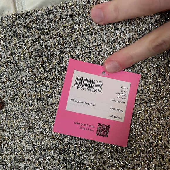 NEW WITH TAGS Designer Kate Spade Sparkly Gold Party Skirt - Size Small - Picture 4 of 4